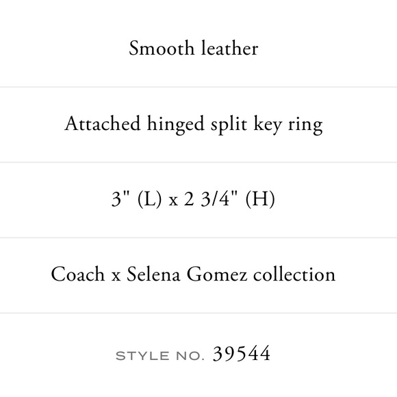 Limited Edition Coach X Selena Gomez Key Fob - Picture 4 of 5
